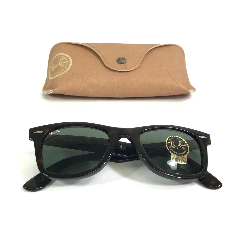 Ray-Ban Sunglasses WAYFARER RB2140 902 Dark Tortoise Frames w/ G-15 Lenses 50 mm